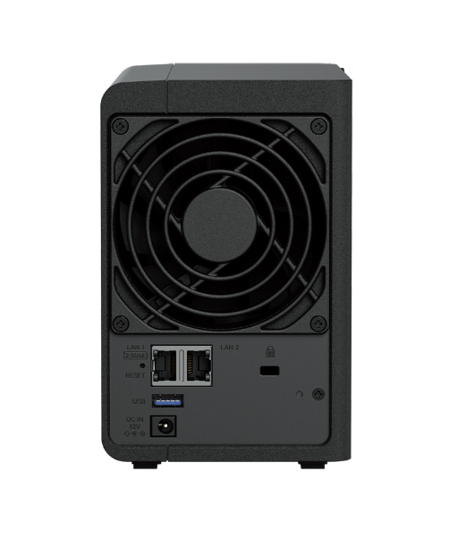 Bộ lưu trữ mạng Synology DS225+ 2-bay Plus series model with Intel Celeron J4125 quad-core, 2 GB non-ECC DDR4 SODIMM by default, Built-in 1 x 2.5GbE and 1 x 1GbE RJ-45 LAN port, 2Y WTY