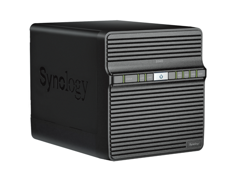Bộ lưu trữ mạng Synology DS423 4-bay Value series Realtek RTD1619B quad-core processor, 2GB non-ECC DDR4 onboard (non-upgradable), 2 x 1GbE RJ-45, 2 x USB 3.2 ports, 2Y WTY