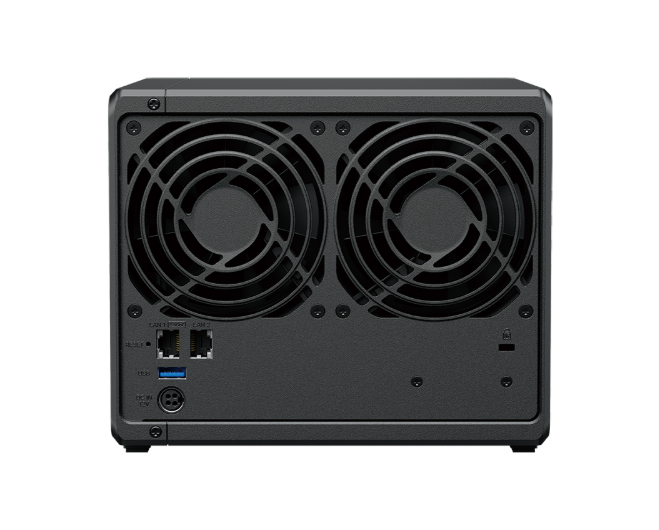 Bộ lưu trữ mạng Synology DS425+ 4-bay Plus series, Intel Celeron J4125 quad-core processor, 2 GB DDR4 non-ECC SODIMM (up to 6 GB),Built-in two M.2 NVMe slots and 1 x 2.5GbE and 1 x 1GbE RJ-45 LAN port, 3Y WTY