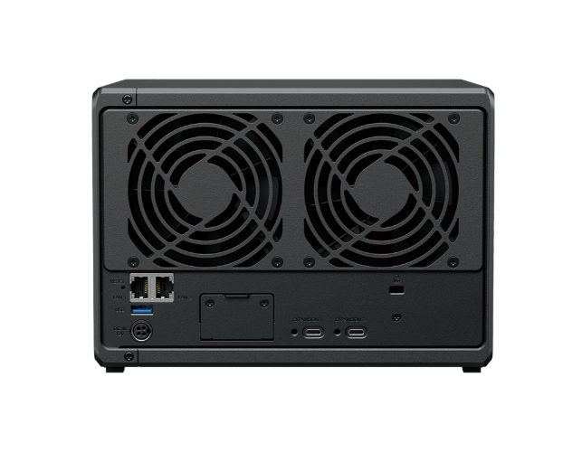 Bộ lưu trữ mạng Synology DS1525+ 5-bay Plus series (up to 15-bay), AMD Ryzen V1500B, 8 GB DDR4 SODIMM (up to 32 GB), 2 x M.2 NVMe slots, 2 x 2.5GbE RJ-45 ports, 10GbE expansion options via E10G22-T1-Mini, 3Y WTY