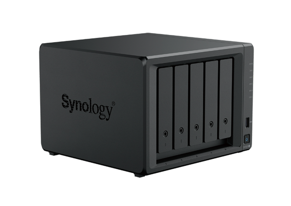  Bộ lưu trữ mạng Synology DS1525+ 5-bay Plus series (up to 15-bay), AMD Ryzen V1500B, 8 GB DDR4 SODIMM (up to 32 GB), 2 x M.2 NVMe slots, 2 x 2.5GbE RJ-45 ports, 10GbE expansion options via E10G22-T1-Mini, 3Y WTY 