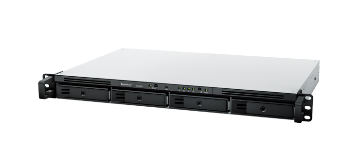 Bộ lưu trữ mạng Synology RS422+ 4-bay RackStation, AMD R1600 dual-core (4-threads) 2.6 GHz up to 3.1 GHz, 2 GB DDR4 ECC, 2 x 1GbE RJ-45, E10G22-T1-Mini 10GbE RJ-45 Network Upgrade Module (optional), 3Y WTY