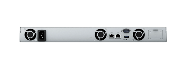  Bộ lưu trữ mạng Synology RS422+ 4-bay RackStation, AMD R1600 dual-core (4-threads) 2.6 GHz up to 3.1 GHz, 2 GB DDR4 ECC, 2 x 1GbE RJ-45, E10G22-T1-Mini 10GbE RJ-45 Network Upgrade Module (optional), 3Y WTY 