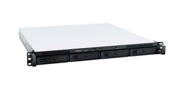 Bộ lưu trữ mạng Synology RS822+ 4-bay RackStation (up to 8-bay), Quad Core 2.2 GHz, 2GB RAM (up to 32 GB), 10GbE NIC support (optional), 3Y WTY