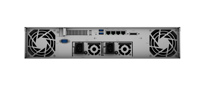 Bộ lưu trữ mạng Synology RS1221RP+ 8-bay RackStation (up to 12-bay), Quad Core 2.2 GHz, 4GB RAM (up to 32GB), 10GbE NIC support (optional), M.2 SSD support with M2D20, Redundant power, 3Y WTY