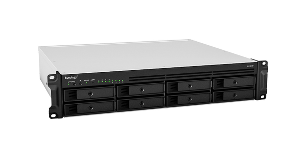  Bộ lưu trữ mạng Synology RS1221RP+ 8-bay RackStation (up to 12-bay), Quad Core 2.2 GHz, 4GB RAM (up to 32GB), 10GbE NIC support (optional), M.2 SSD support with M2D20, Redundant power, 3Y WTY 