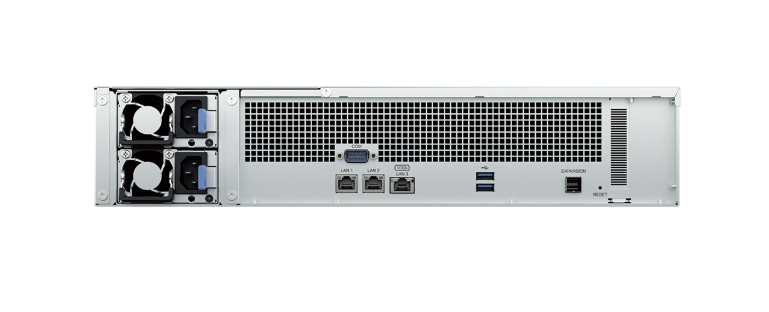 Bộ lưu trữ mạng Synology RS2423RP+II 12-bay RackStation (up to 24-bay),AMD Ryzen V1780, 8GB DDR4 ECC default memory, expandable up to 32GB,1x 10GbE RJ-45 and 2 x 1GbE ports, 1 × PCIe 3.0 slot, 3Y WTY