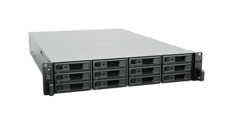Bộ lưu trữ mạng Synology SA3410 12-bay RackStation (Supports up to 7 x RX1222sas expansion units), Xeon D-1541 CPU, 8-core 2.1 (base) / 2.7 (turbo) GHz, 16GB ECC RDIMM, expandable up to 128GB, 2 x 10GbE, Redundant power, SAS compatible, 5Y WTY