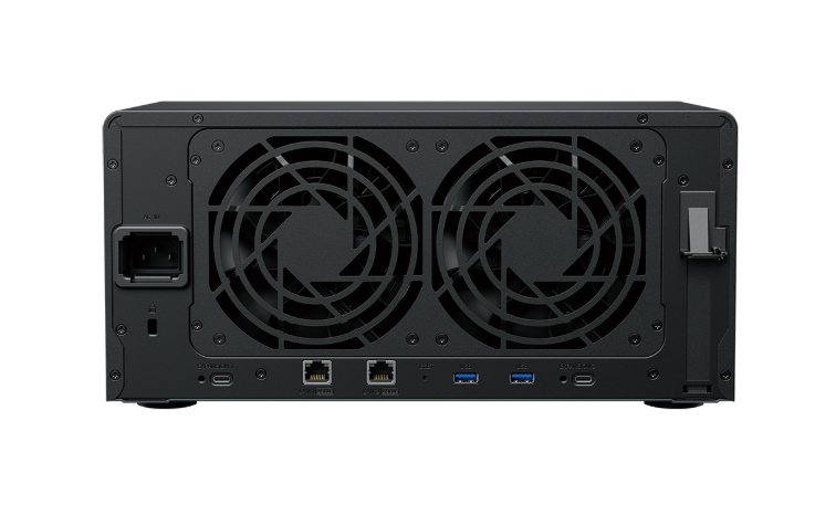 Bộ lưu trữ mạng Synology DS1825+ 8-bay Plus series (up to 18-bay), AMD Ryzen V1500B, 8 GB DDR4 SODIMM (up to 32 GB), 2 x M.2 NVMe slots, 2 x 2.5GbE RJ-45 ports, PCIe 3.0 slot for optional 10GBASE-T or 10/25Gb SFP+/SFP28 adapter cards, 3Y WTY
