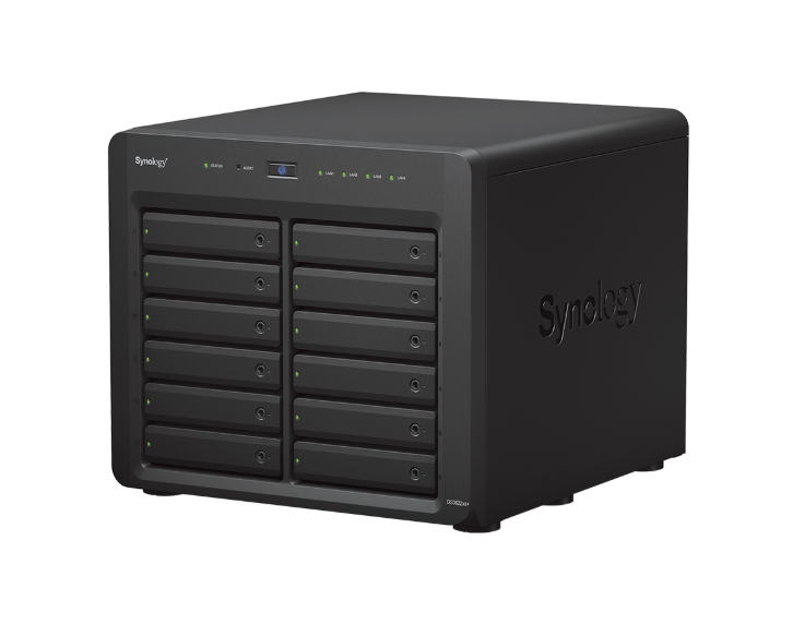 Bộ lưu trữ mạng Synology DS3622xs+ 12-bay DiskStation (up to 36-bay), 6-Core 2.2 GHz (turbo to 2.7GHz), 16GB RAM (up to 48GB), 2x10GbE Base T, Support OOB, 5Y WTY