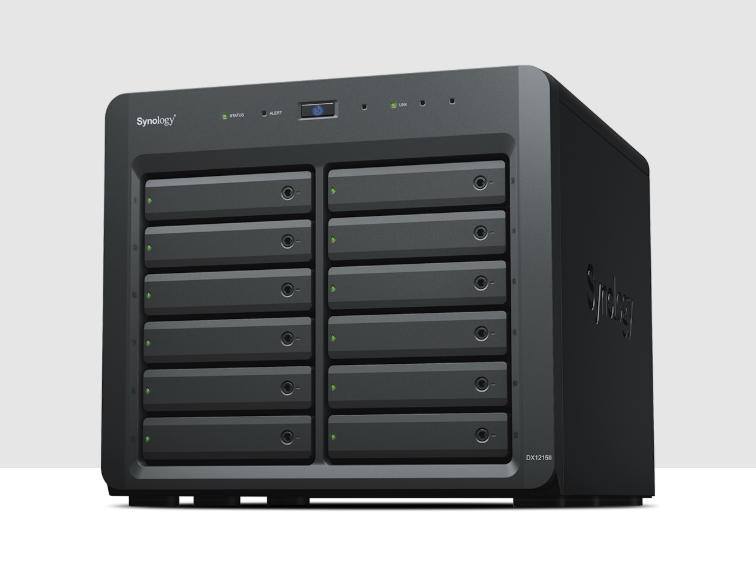 Bộ phận mở rộng Synology DX1215II 12-bay SATA expansion unit for FS1018, DS3617xs, DS3615xs, DS3612xs, DS3611xs, DS3018xs, DS2419+, DS2415+, DS2413+, DS2411+, DS2015xs, 5Y WTY