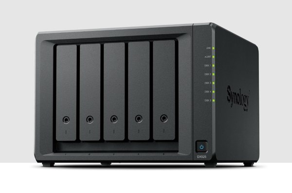  Bộ phận mở rộng Synology DX525 5-bay expansion units for desktop models, connect through a Type-C expansion cable, 3Y WTY 
