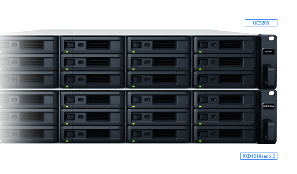 Bộ phận mở rộng Synology RXD1219sas 12-bay SAS expansion unit for UC3200, SA3200D, 5Y WTY