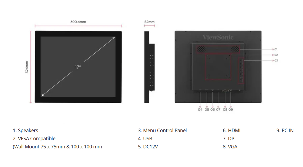 Màn hình cảm ứng ViewSonic XF1740