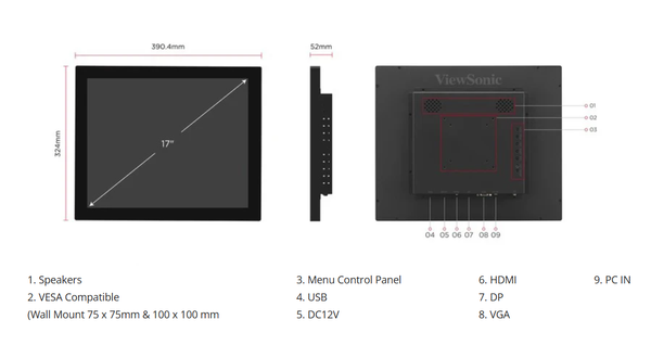  Màn hình cảm ứng ViewSonic XF1740 