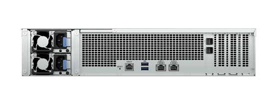 Bộ lưu trữ mạng Synology RS3626xs 12-bay (up to 36-bay) Xeon D-1726 model, featuring dual 10GbE ports, 8GB DDR4 RAM (up to 48GB), PCIe 4.0 expansion, 5Y WTY