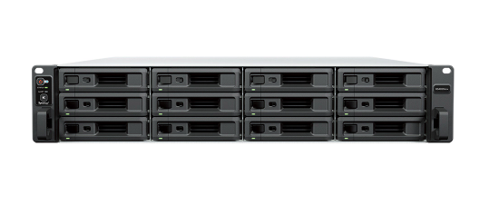 Bộ lưu trữ mạng Synology RS4826xs+ 12-bay (up to 48-bay) Xeon D-1739 model, featuring dual 10GbE ports, 16GB DDR4 RAM (up to 96GB), PCIe 4.0 expansion, 5Y WTY