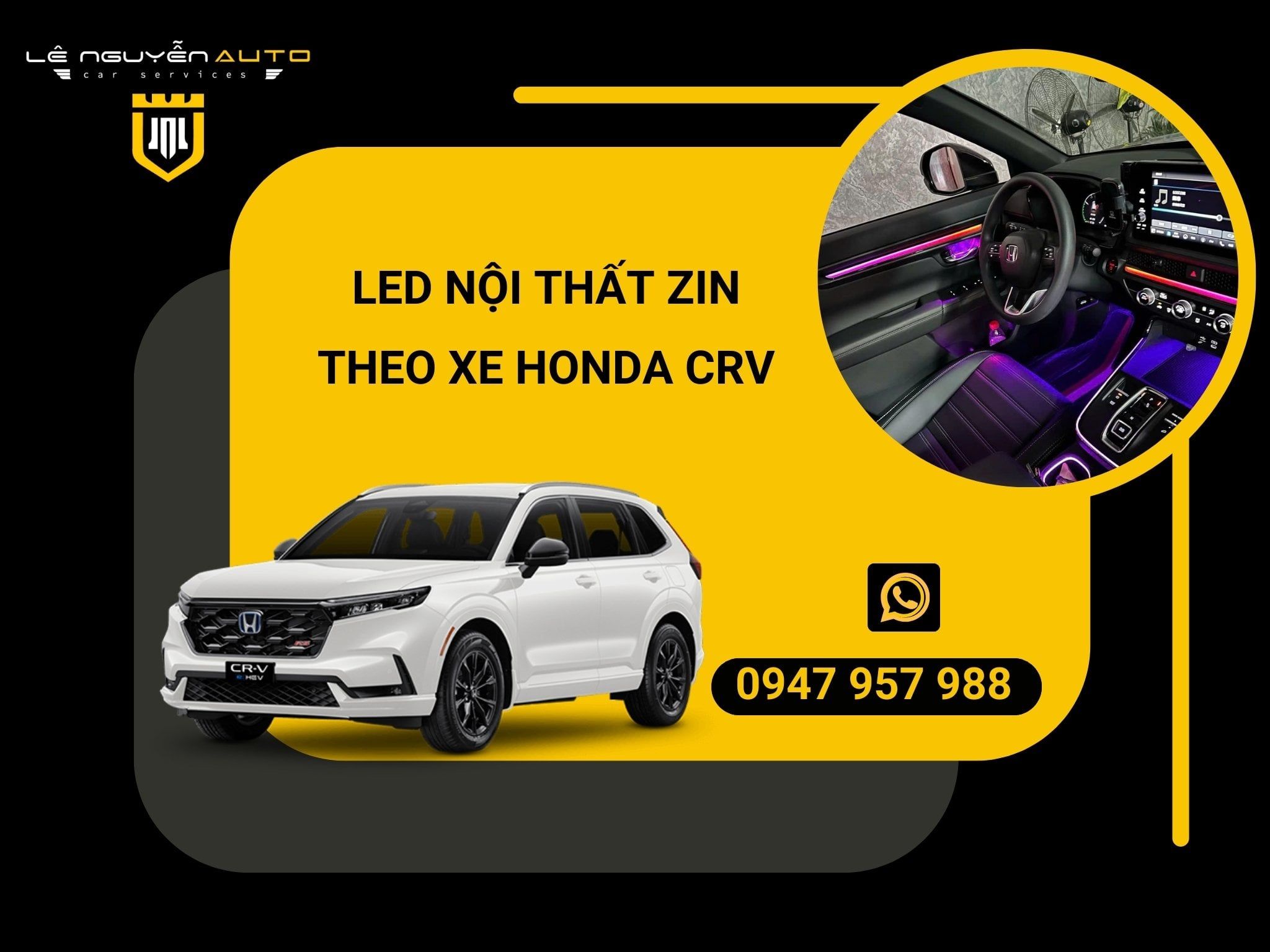  LED NỘI THẤT ZIN THEO XE HONDA CRV 