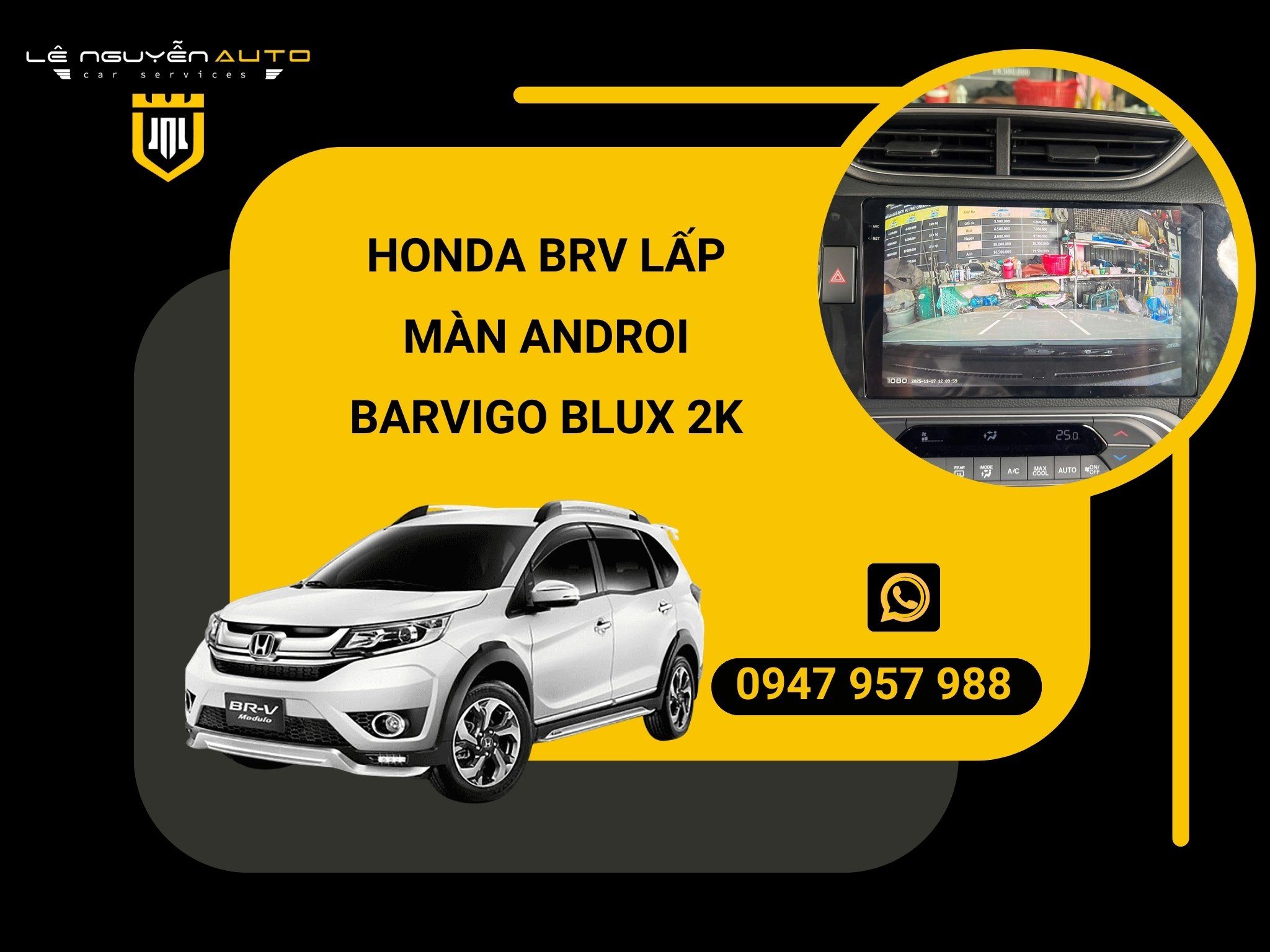  HONDA BRV LẤP MÀN ANDROI BARVIGO BLUX 2K 