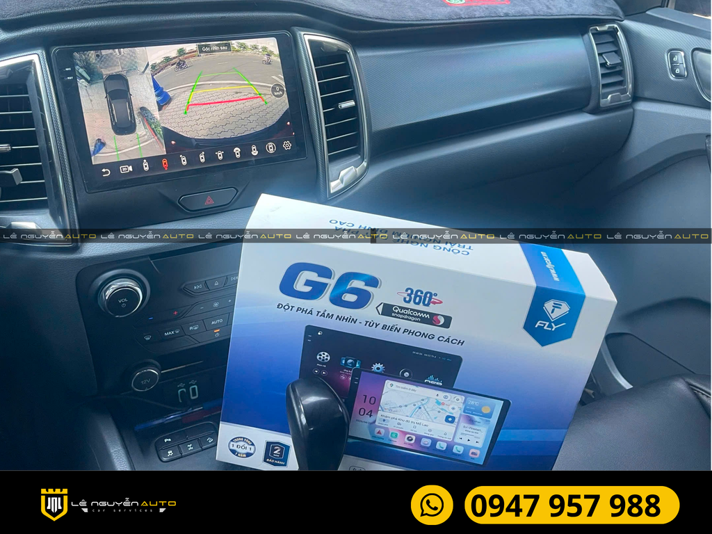 Ford Ranger Wildtrak lắp màn hình liền cam 360 độ Fly