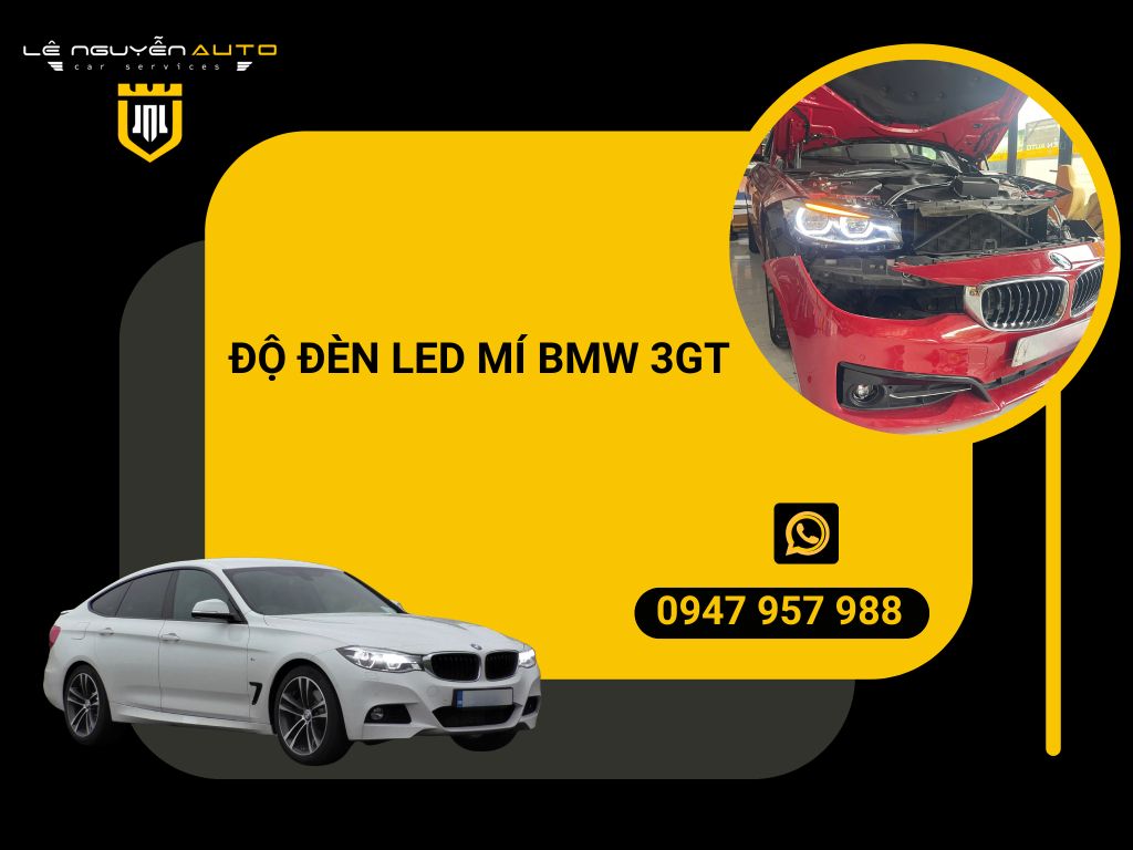 Độ đèn LED mí BMW 3GT