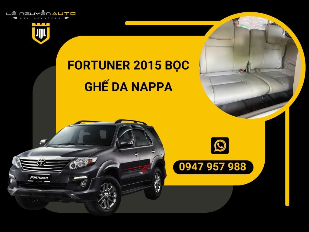 Fortune 2015 bọc ghế da Nappa cao cấp, êm ái
