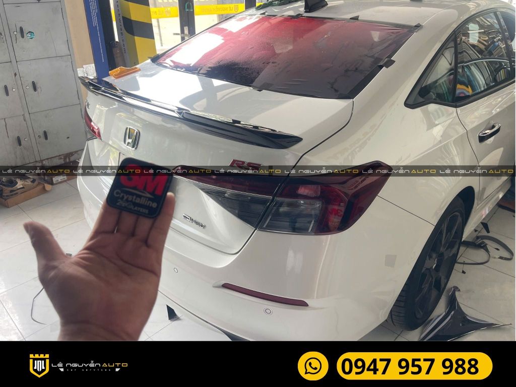 Honda Civic RS 2025 dán phim cách nhiệt 3M Crystalline Blk công nghệ mới