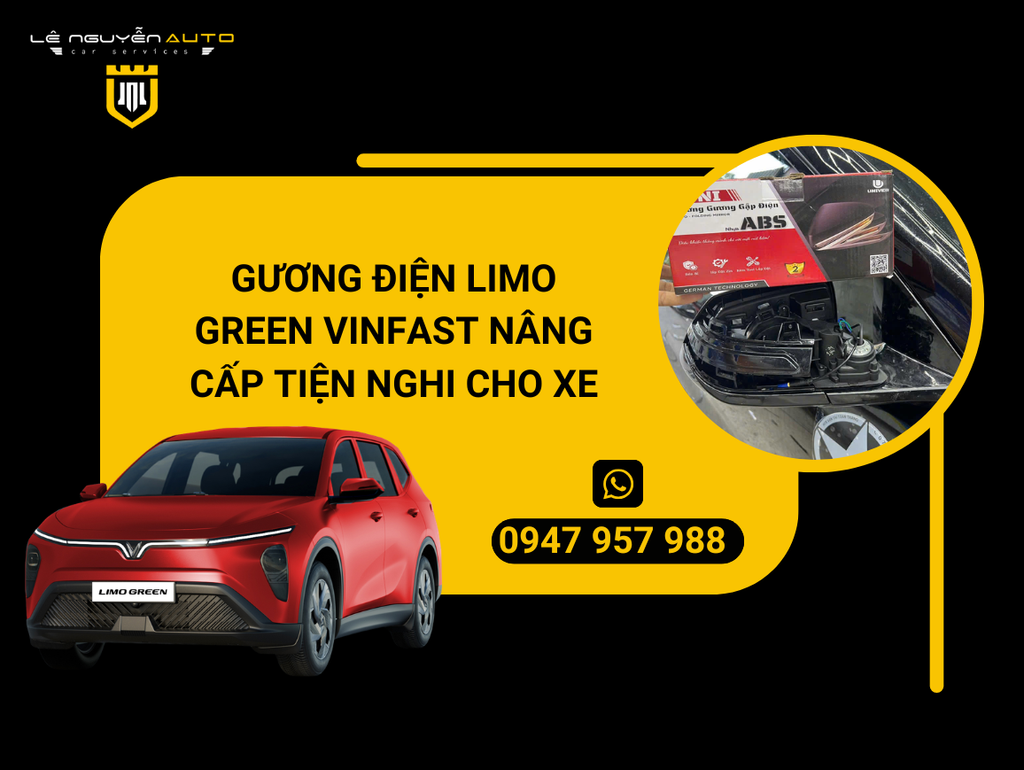 Gương điện Limo Green VinFast nâng cấp tiện nghi cho xe
