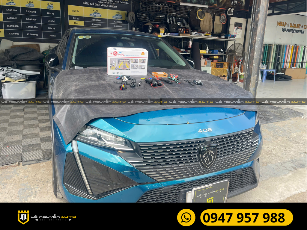 Peugeot 408 lắp camera 360 độ Owin quan sát toàn diện xung quanh xe