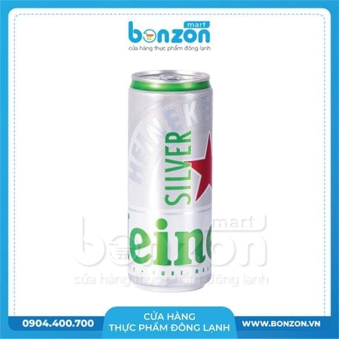 24 Lon BIA HEINEKEN LON BẠC 330ML