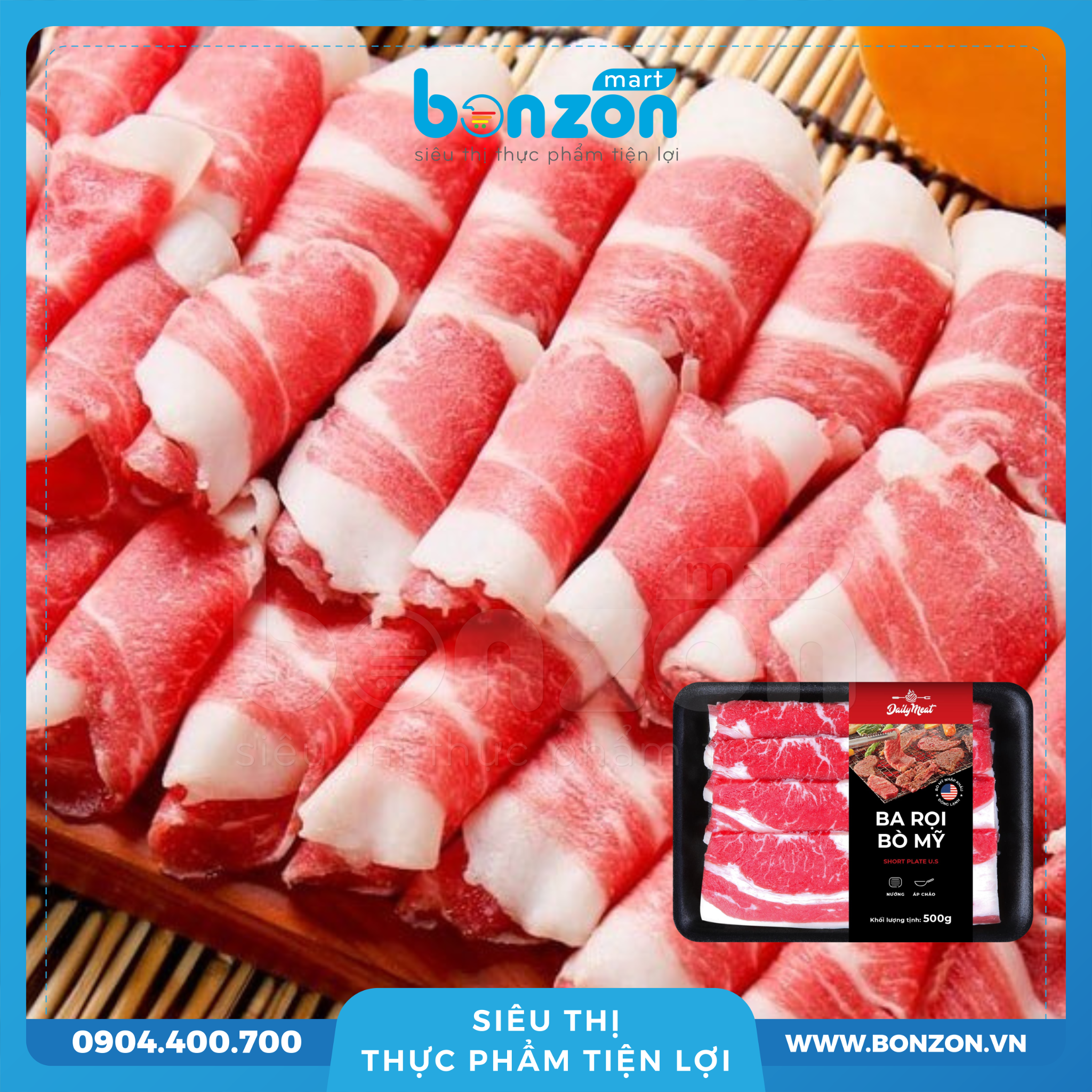 BA RỌI BÒ MỸ HOTPOT (500G)