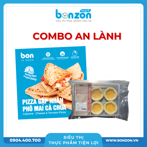 [COMBO AN LÀNH] CALZONE - PIZZA GẬP NHÂN PHÔ MAI CÀ CHUA + BÁNH TRỨNG