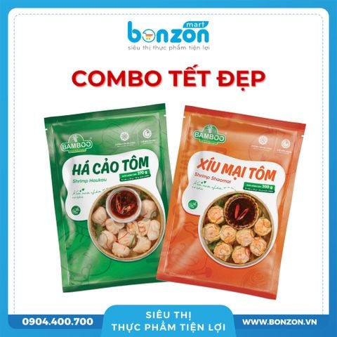 [COMBO TẾT ĐẸP 89K] HÁ CẢO TÔM BAMBOO + XÍU MẠI TÔM BAMBOO