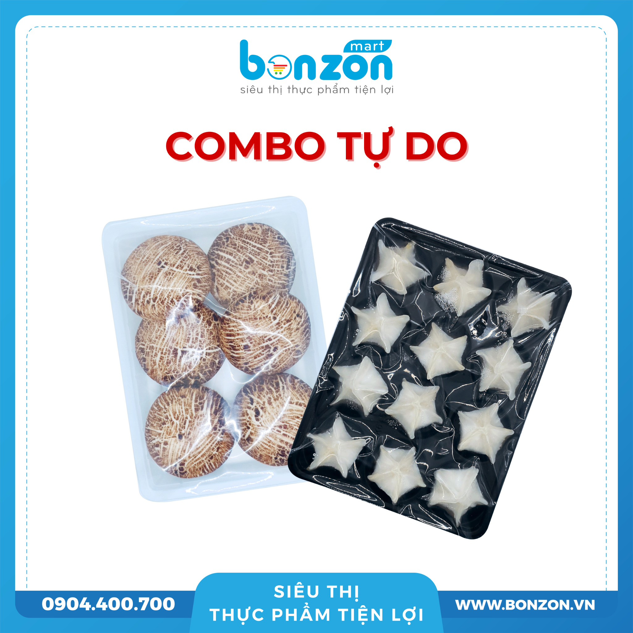 [COMBO TỰ DO] BÁNH BAO NẤM + HÁ CẢO BA LOẠI NẤM