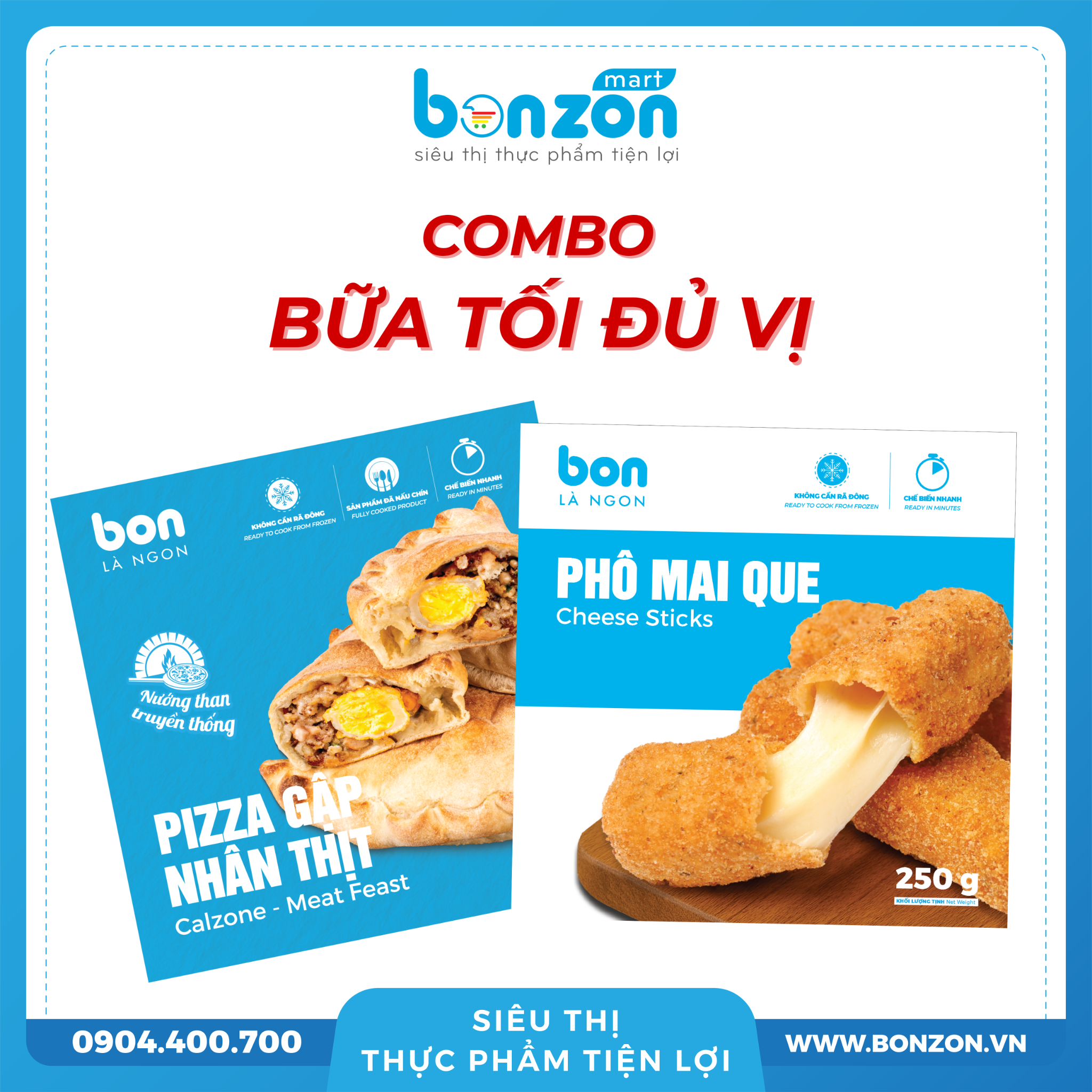 [BỮA TỐI ĐỦ VỊ] CALZONE - PIZZA GẬP NHÂN THỊT + PHÔ MAI QUE