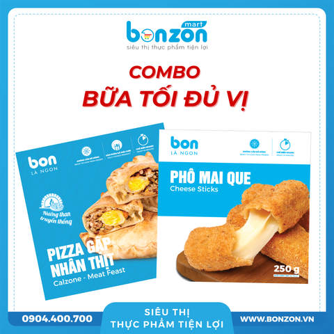 [BỮA TỐI ĐỦ VỊ] CALZONE - PIZZA GẬP NHÂN THỊT + PHÔ MAI QUE