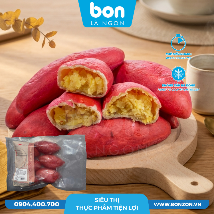 BÁNH KHOAI LANG TÍM NHÂN PHÔ MAI BON 40G (240G)