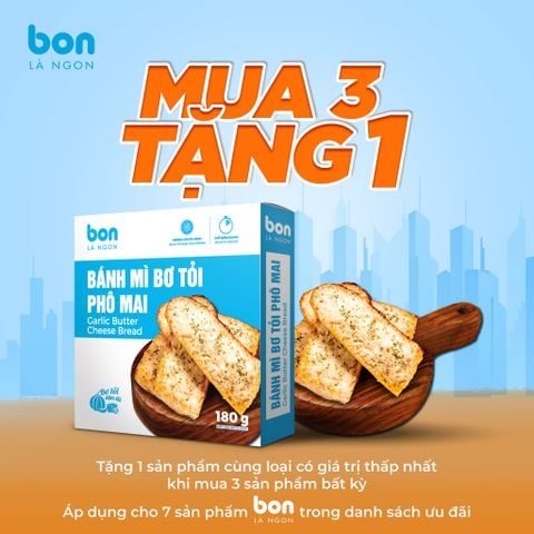 BÁNH MÌ BƠ TỎI PHÔ MAI 45G (180G)