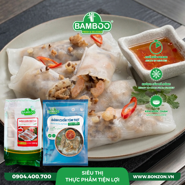BÁNH CUỐN TÔM THỊT BAMBOO 50G (300G)