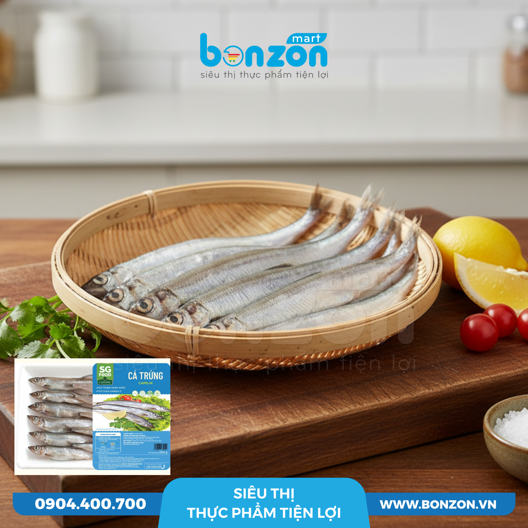 CÁ TRỨNG KHÔNG TẨM SG FOOD (200G)