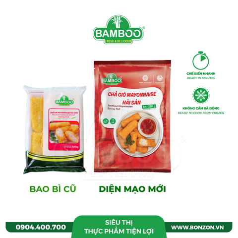 CHẢ GIÒ HẢI SẢN MAYONNAISE BAMBOO 40G (320G)