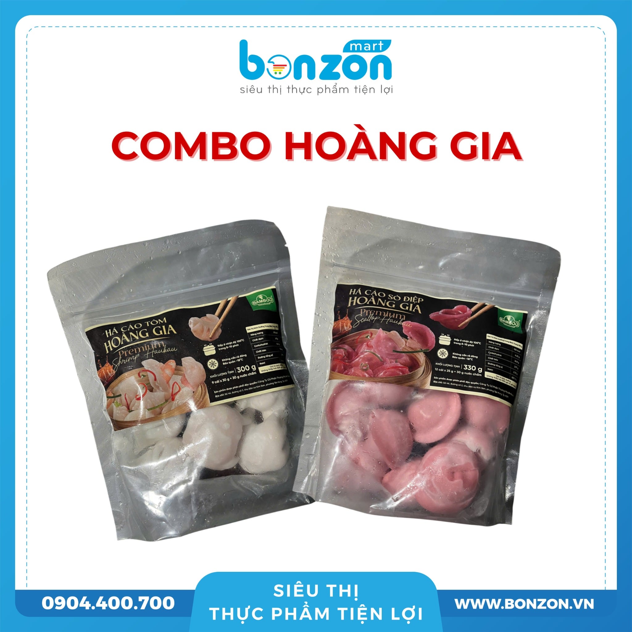 [COMBO HOÀNG GIA] HÁ CẢO SÒ ĐIỆP HOÀNG GIA + HÁ CẢO TÔM HOÀNG GIA