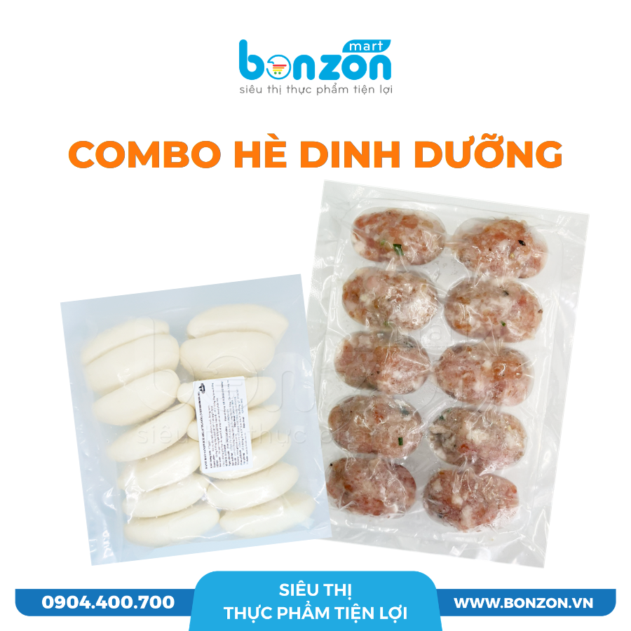[COMBO HÈ DINH DƯỠNG] BÁNH BAO SANDWICH + CHẢ TÔM THỊT