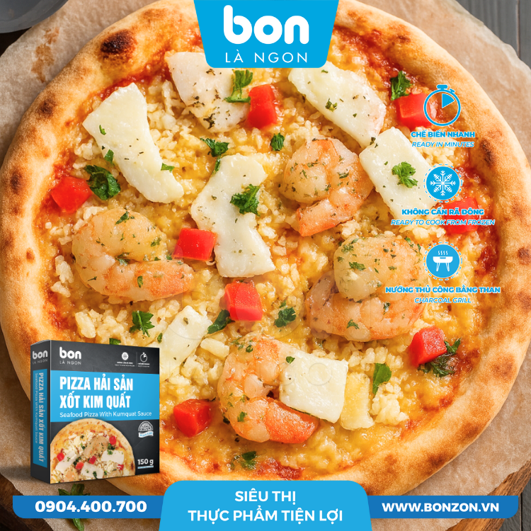 PIZZA HẢI SẢN XỐT KIM QUẤT (150G)