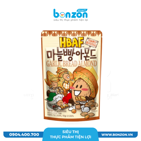 HẠT HẠNH NHÂN VỊ BÁNH MÌ BƠ TỎI HBAF (40G)
