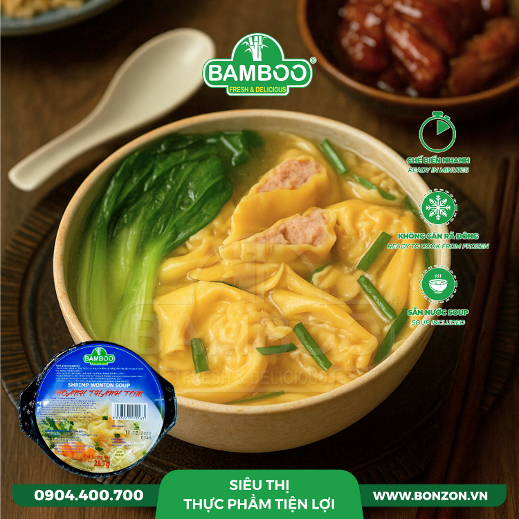 HOÀNH THÁNH TÔM SOUP BAMBOO 250G