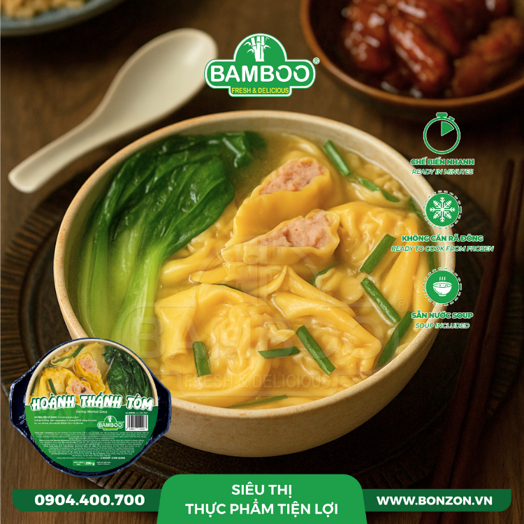 HOÀNH THÁNH TÔM SOUP BAMBOO 250G