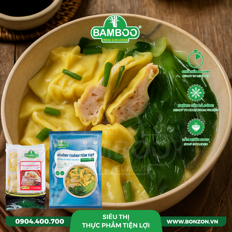 HOÀNH THÁNH TÔM THỊT BAMBOO 220G