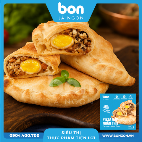 CALZONE - PIZZA GẬP NHÂN THỊT 90G (180G)