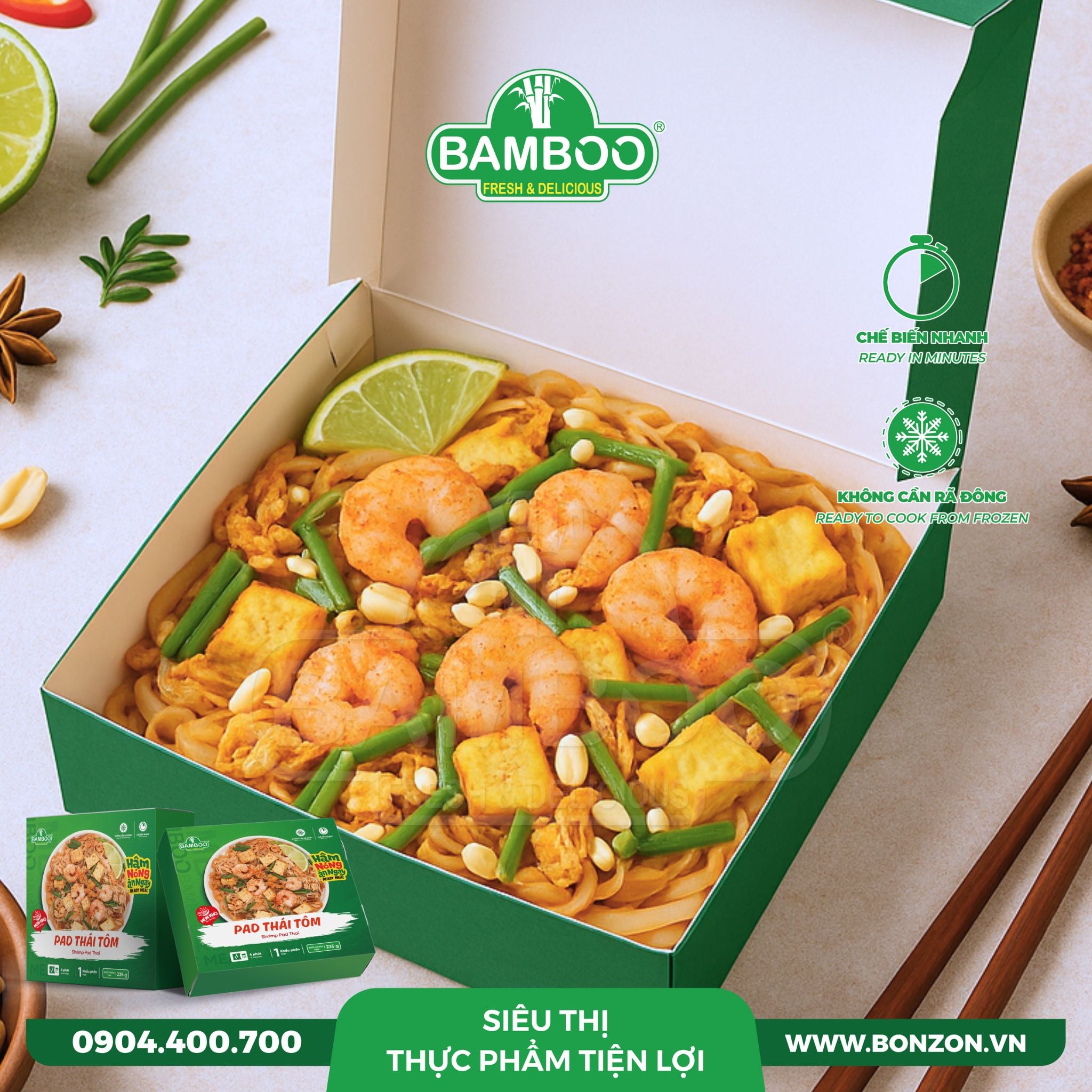 [GIẢM 50% GÓI THỨ 2] PAD THÁI TÔM (235G)